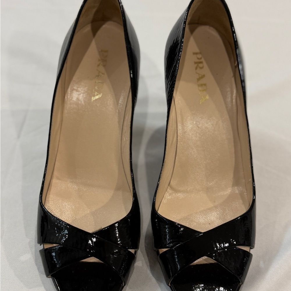 Prada Glossy Black Women's Heels